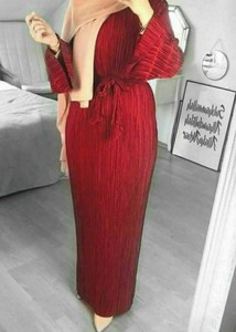 Robe longue plissés femmes abaya caftan islamic hijab gilbab | eBay