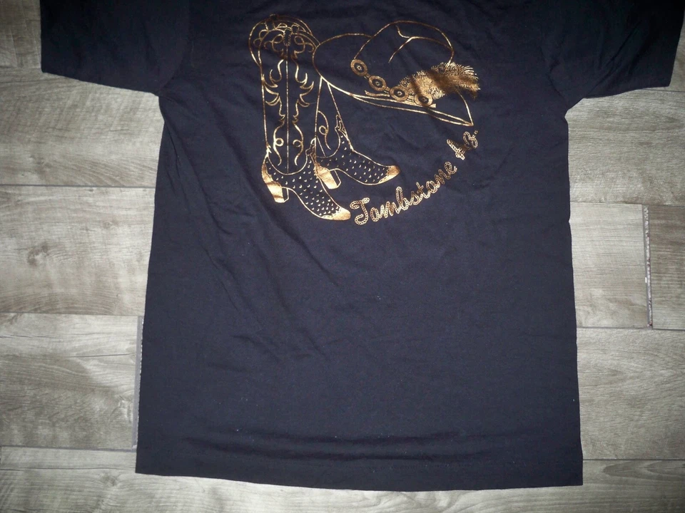 Vintage Screen Stars Tombstone Az Cowboy Western Black Tee Tshirt Sz Large 80s - Image 3 of 4