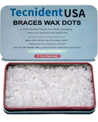 Tecnident USA Dental Orthodontics Wax For Braces Gum Irritation WHITE/UNSCENTED