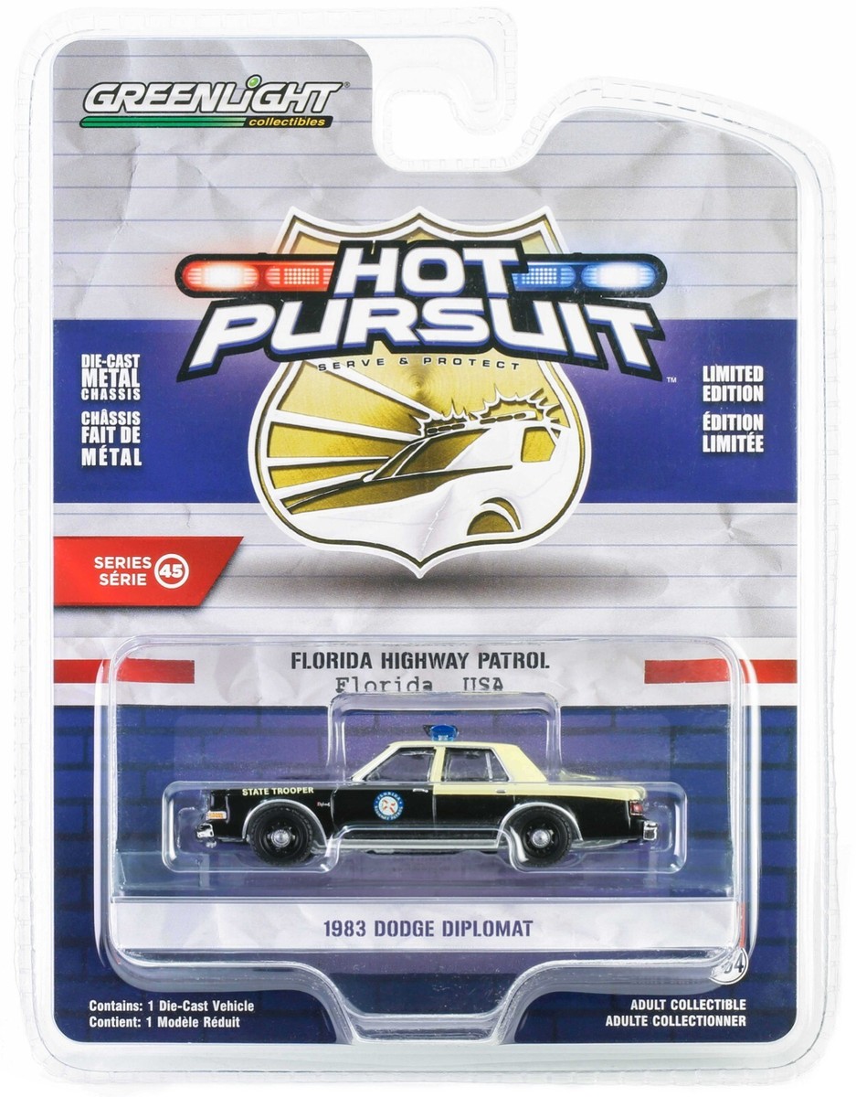 1:64 GreenLight *HOT PURSUIT 45* FLORIDA HIGHWAY PATROL 1983 Dodge