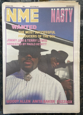 NME 1986 AUGUST 2 NASTY JIMMY JAM TERRY LEWIS ARRESTED WOODY ALLEN ANITA BAKER