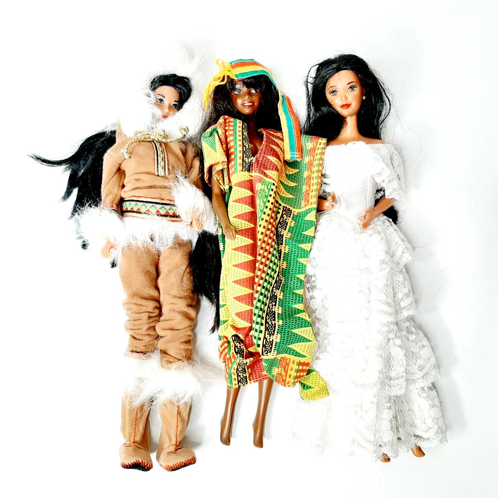 Barbie Dolls of the World Bundle Lot of 3 Artic, Ghana, & Mexico Fashion Dolls