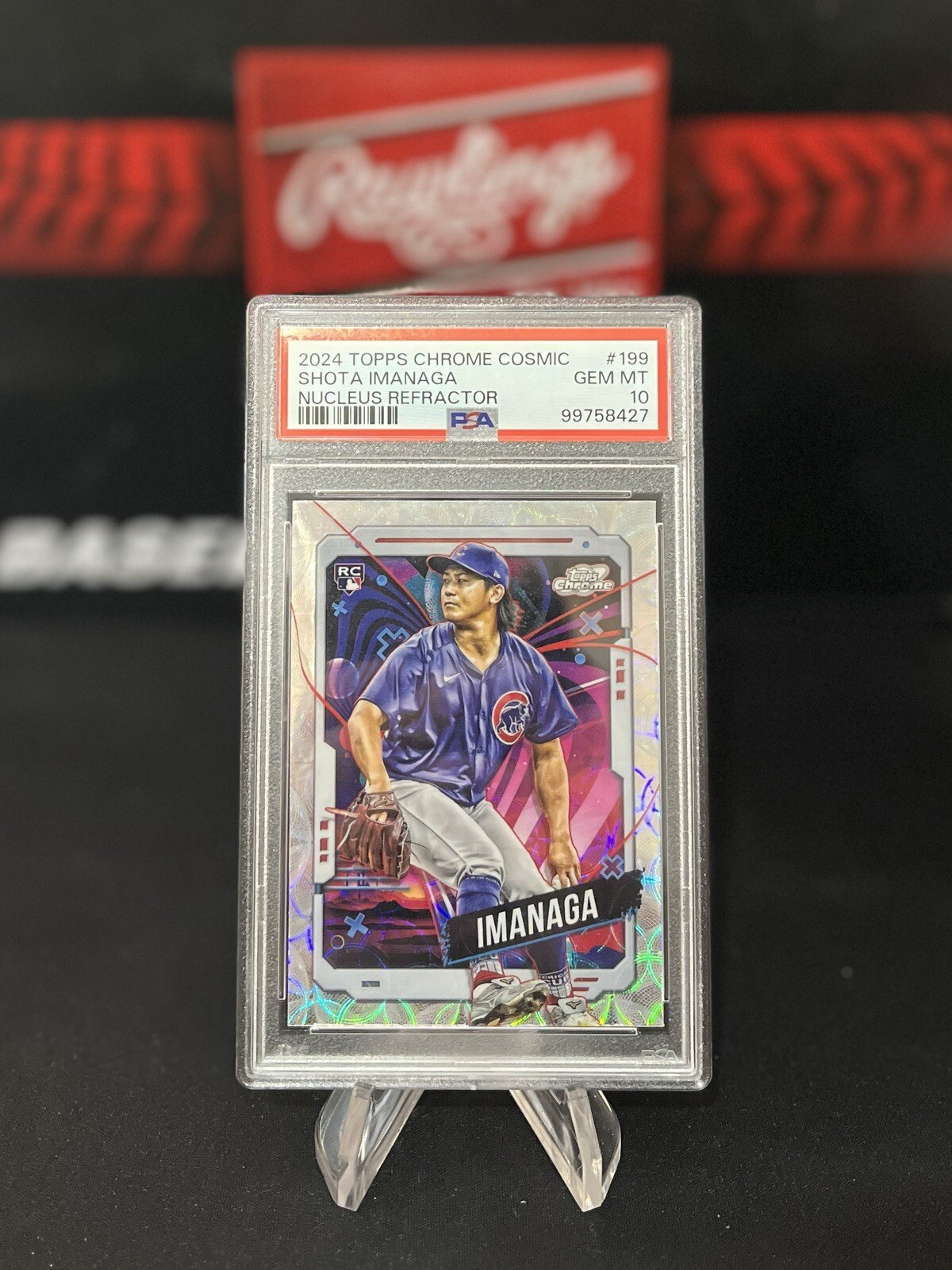 2024 Topps Chrome Cosmic Shota Imanaga Nucleus Refractor #199 PSA 10 Rookie RC