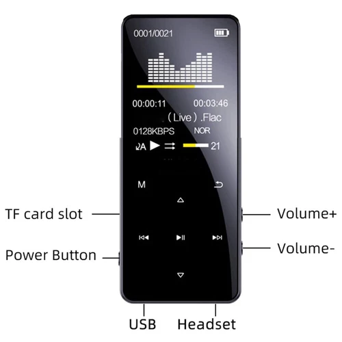 MP4/MP3 Player Support 128GB Bluetooth Lossless Music FM Radio Recorder Sport US - Picture 12 of 13