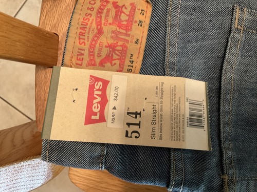 Boys 514 Levi Jeans Husky Size 8 New With Tags28x23 Slim Straight - Picture 2 of 6