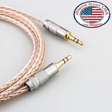 7N OCC Braided Audio Cord Gold Plated Plug AUX Cable 3.5mm Stereo Male to Male