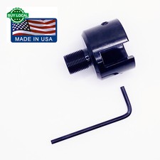 Ruger .22 Mark 1,2,3 Bull 1/2x28 Thread Muzzle Brake Adapter Black Aluminum