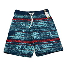 Ocean Current Mens 9" Board Shorts Sz 34 Blue Red Hawaiian Floral Print NWT 38