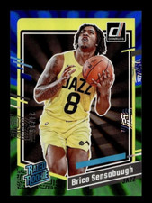 2023-24 Donruss Rated ROOKIE Holo Blue Green Laser #214 Brice Sensabaugh RC /35