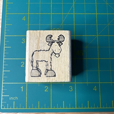 DJ Inkers djh-w '93-'99 Cartoon Moose Wood Mounted Rubber Stamp