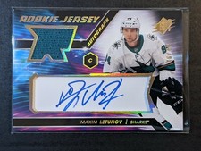 2020-21 Upperdeck SPX Rookies Auto Jersey Maxim Letunov Gold /49