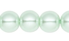 Light Mint Green 8mm Round Glass Pearl Beads w/ 1.1-1.4mm Hole 2 Strands 100 