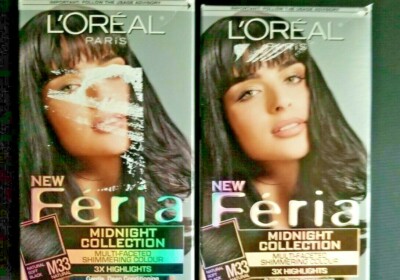2  L'Oreal Feria M33 Natural Soft Black 3x Highlights Shimmering Colour PLS READ
