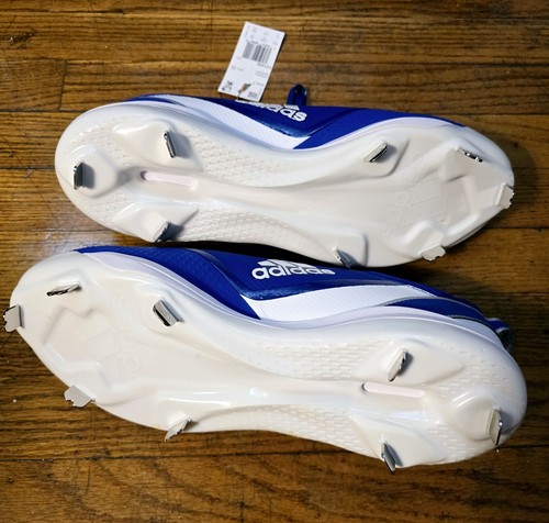 Neu mit Etikett Adidas Icon 7 Metall Baseball Stollen royalblau weiß Herren Größe 13 FZ1556 - Bild 3 von 8