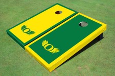 University of Oregon "Wings" Alternating Border Cornhole Boards