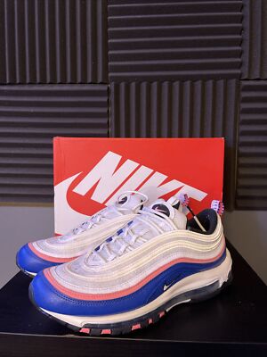 NIKE AIR MAX 97's | US Mens 10.5 | White/Game Royal/Pink Gaze 