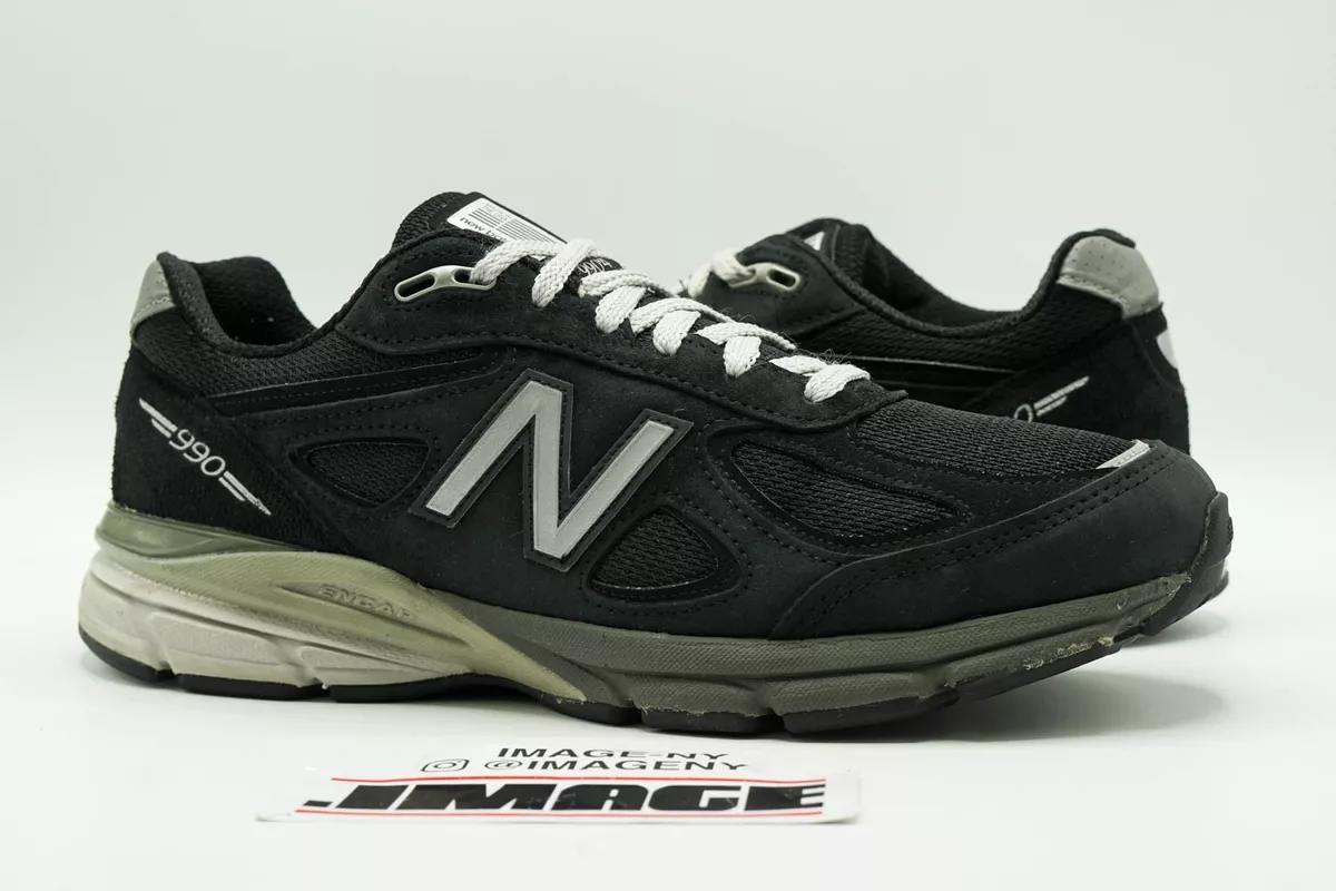 NEW BALANCE 990 V4 USED SIZE 9.5 BLACK SILVER M990BK4
