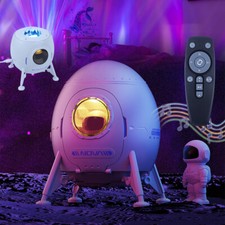 Astronaut Aurora Northern Lights Projector Galaxy  Speaker Kids Night Lamp Gift