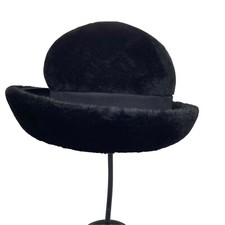 Retro Derby Hat Vintage Chesterfield Original Womens Black Fur Fitted Size 6 3/4 Fur Derby Vintage Hats for Women for sale | eBay main image 3