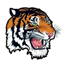 Tiger Head Temporary Tattoos, package of 12, Small Face Tattoos Made in USA