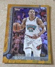 25/26 Topps #185 Desmond Bane Gold Tip-Off Parallel 14/50 Grizzlies