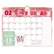 2026-2027 Wall Calendar 18 Monthly from January 2026 to June 2027