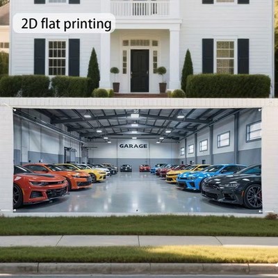 Luxury Garage Sports Car Racing Garage Door Cover Door Banner Garden Yard Decor