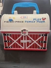 Vintage Fisher Price Little People Play Family Farm Lunch Box Barn
