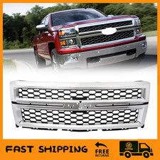 For 2014-2015 Chevrolet Silverado 1500 Chrome Front Upper Bumper Grille 22757223
