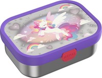 Mepal Campus Edelstahl-Brotdose Mit Bento-Einsatz Und Gabel, Unicorn Glow