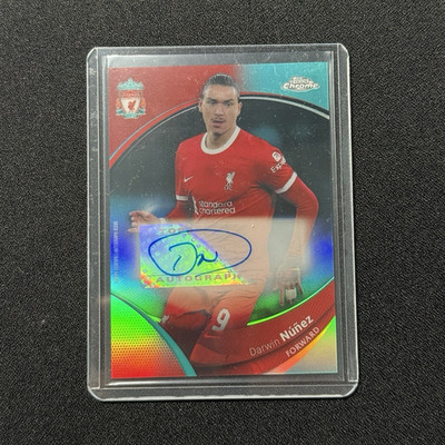 Topps 2023/24 Liverpool FC Chrome Darwin Núñez Autogramm 01/99