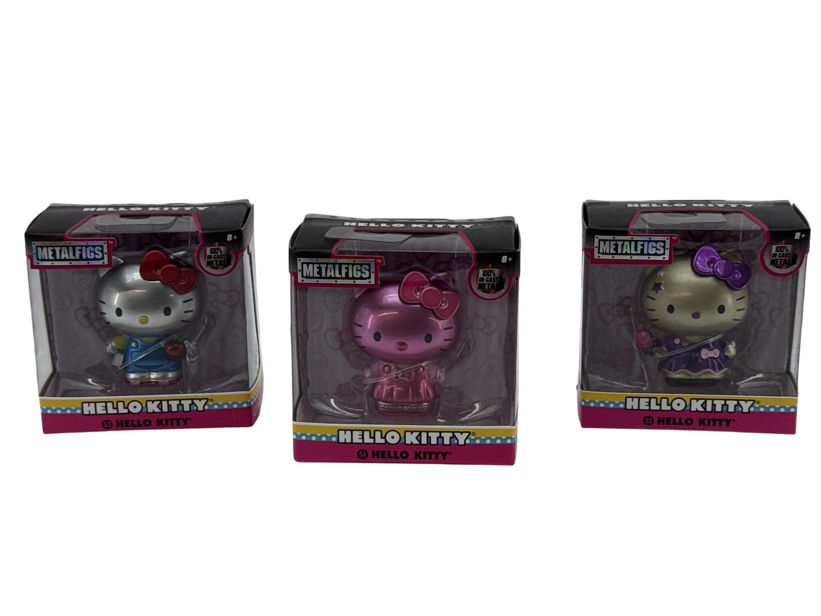 Metalfigs Hello Kitty Die Cast 3 Figure Set S1 S2 S3 84400 Boxed