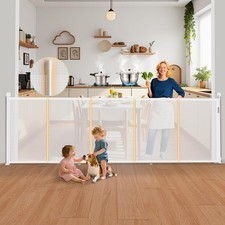160'' Retractable Baby Gates Extra Wide, 42" Extra Tall Retractable Dog Gate ...