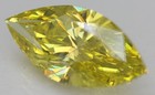 Cert 2.55 Carat Canary Yellow VS1 Marquise Natural Enhanced Diamond 14.79x6.82mm — photo 2