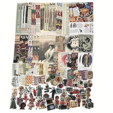 Esweny 200PCS Vintage Scrapbooking Supplies Kit for Journaling,Junk Journal Plan