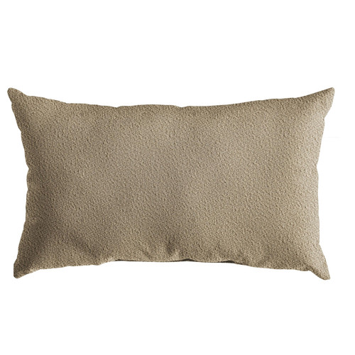 Boucle Outdoor Knife Edge Single Pillow, 12 in x 24 in, Tan