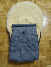 Christ Kinderwagen-Fu&szlig;sack Winter Lammfell grau/beige f&uuml;r S&auml;ugling & Kleinkind