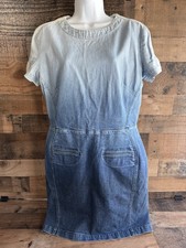 Stella McCartney Womens Cotton Denim Two Pocket Short Sleeve Dress Blue Size 46