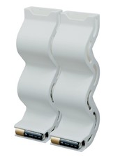 - AA Battery Chute, Wall Mount Battery Organizer/Battery Dispenser - White 2...