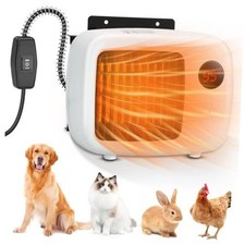 Thermostatic Outdoor Dog House Heater, 200/400W Pet Hut Warmer with White