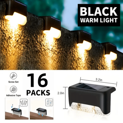 #ad ​Solar Deck Lights Outdoor 16 32 Pack Waterproof LED Step Lights for Stairs $26.00