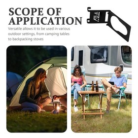 Soporte para bote de gas de hierro negro gancho de gas ligero para camping accesorio para exteriores