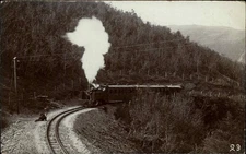ABERSWYTH WALES Man Lying by Train Tracks RR TRAIN RPPC Real Photo PC