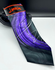 J. GARCIA Men's 100 Silk Tie Purple Wetlands 2 Collection 60 NEW 40.