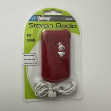 Uninex VS-990 Stereo Radio FM Scan Red Color Audio FM Stereo Scan Radio