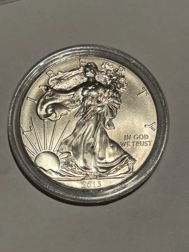 2013 American Silver Eagle 1 Ounce Coin Encapsulated BU Condition