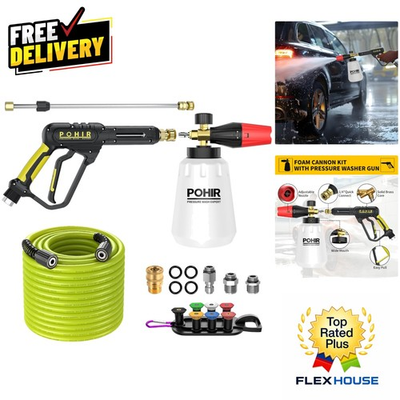 #ad Powerful 3600PSI Pressure Washer with Foam Cannon amp; 50ft Hose for Deep Cleaning $142.49