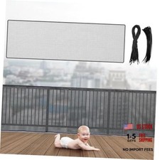 Banister Guard Balcony Netting for Kids Pets Stairway 6.5 x 3 ft 1 Black