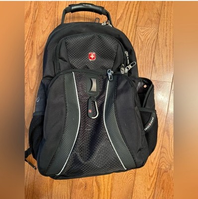 SwissGear ScanSmart Laptop Backpack Black Gray TSA Travel Bag