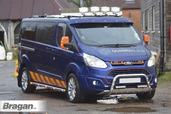 DachträGer Mit Leds FüR Ford Transit Tourneo Custom 2013-2018 Edelstahl Flach-image